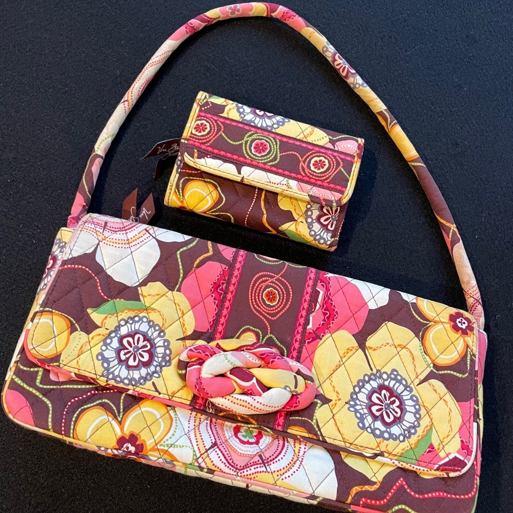 Vera Bradley “Knot Just a Clutch” purse &  wallet